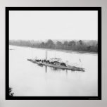 USS Monitor Casco on the James River, VA 1864 Posters