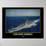 USS New Jersey 1968 posters