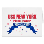 USS New York Plank Owner Greeting Card