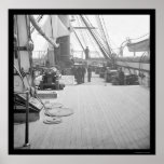 USS Pawnee in Charleston Harbour, SC 1864 Poster
