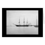 USS Sabine in Hampton Roads, VA 1864 Card