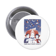 USSR CCCP Cold War Soviet Union Propaganda Posters Button