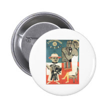 USSR CCCP Cold War Soviet Union Propaganda Posters Pinback Button