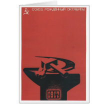 USSR CCCP Cold War Soviet Union Propaganda Posters Greeting Cards