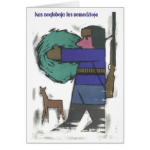 USSR CCCP Cold War Soviet Union Propaganda Posters Greeting Card