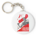 USSR CCCP Cold War Soviet Union Propaganda Posters keychains