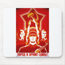 USSR CCCP Cold War Soviet Union Propaganda Posters Mousepad