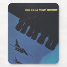 USSR CCCP Cold War Soviet Union Propaganda Posters Mouse Mat