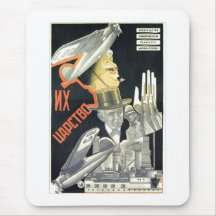 USSR CCCP Cold War Soviet Union Propaganda Posters Mousemats