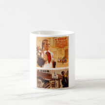 USSR CCCP Cold War Soviet Union Propaganda Posters Coffee Mug