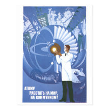 USSR CCCP Cold War Soviet Union Propaganda Posters Post Card