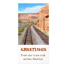 Utah Canyons Train Track greeting card Photo Greeting Card