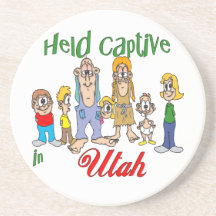Utah Funny Trailer Park Sandstone Coaster
