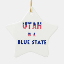 Utah is a Blue State Christmas Tree Ornaments