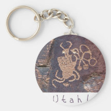 Utah Petroglyph Rock Art Keychains