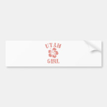 Utah Pink Girl Bumper Sticker