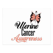 Uterine Cancer Awareness Butterfly Postcards