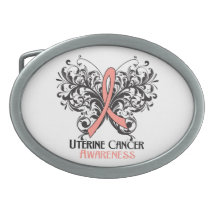 Uterine Cancer Awareness Oval Belt Buckles