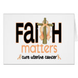 Uterine Cancer Faith Matters Cross 1 Card