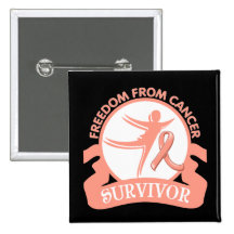 Uterine Cancer - Freedom From Cancer Survivor Pins