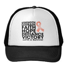 Uterine Cancer Hope Strength Victory Hats