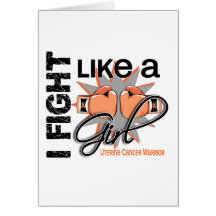 Uterine Cancer I Fight Like A Girl 13.2 Greeting Card