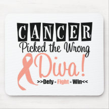 Uterine Cancer Picked The Wrong Diva v2 Mouse Mats