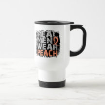 Uterine Cancer Real Men Wear Peach Mug