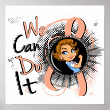 Uterine Cancer Rosie Cartoon WCDI.png Posters