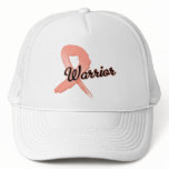 Uterine Cancer Warrior Grunge Ribbon Trucker Hats