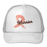 Uterine Cancer Warrior Grunge Ribbon hats
