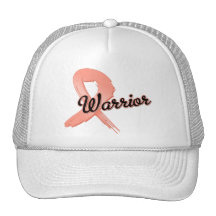 Uterine Cancer Warrior Grunge Ribbon Trucker Hats