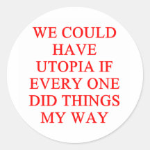 UTOPIA my way Round Sticker