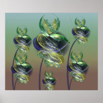 Utopian Alien Flowers Print