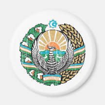Uzbekistan Coat Of Arms Fridge Magnets
