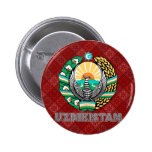 Uzbekistan Coat of Arms Pinback Buttons