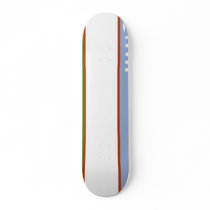 Uzbekistan Flag Custom Skate Board