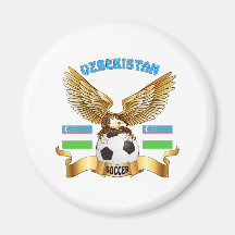 Uzbekistan Football Designs Magnets