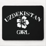 Uzbekistan Pink Girl Mouse Mats