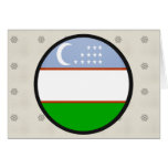 Uzbekistan quality Flag Circle Cards