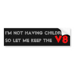 V8 BUMPER STICKERS