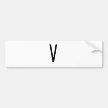 V BUMPER STICKERS