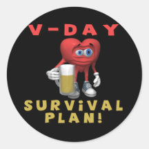 V-Day Survival Plan Sticker