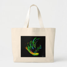 V Flame - Colourful Fractal Flame Canvas Bags