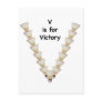 V for Victory Badminton Postcard