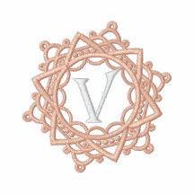 V Monogram Snowflake embroidered womens shirt Embroidered Shirt