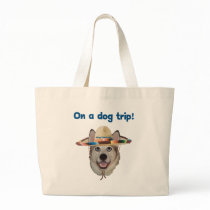 Vacation Dog Trip Tote Bags