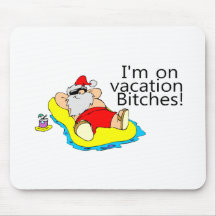 Vacationing Santa Claus Mouse Mat