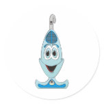 Vaccum Cartoon Blue stickers