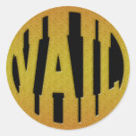 VAIL - GOLD ROUND STICKERS
